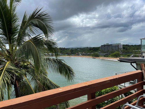 View from the Lanai - Kalapaki beach and Royal Sonesta hotel
